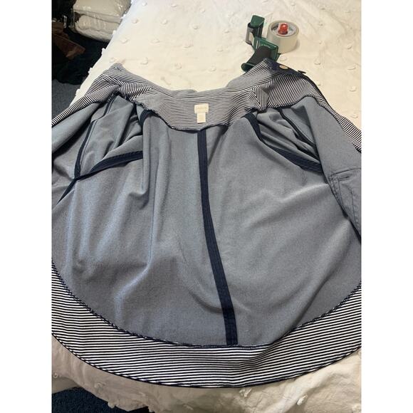 CHICO'S Elise Denim Cape Funnel Stand-Up Collar Button Closure OS - Picture 4 of 10